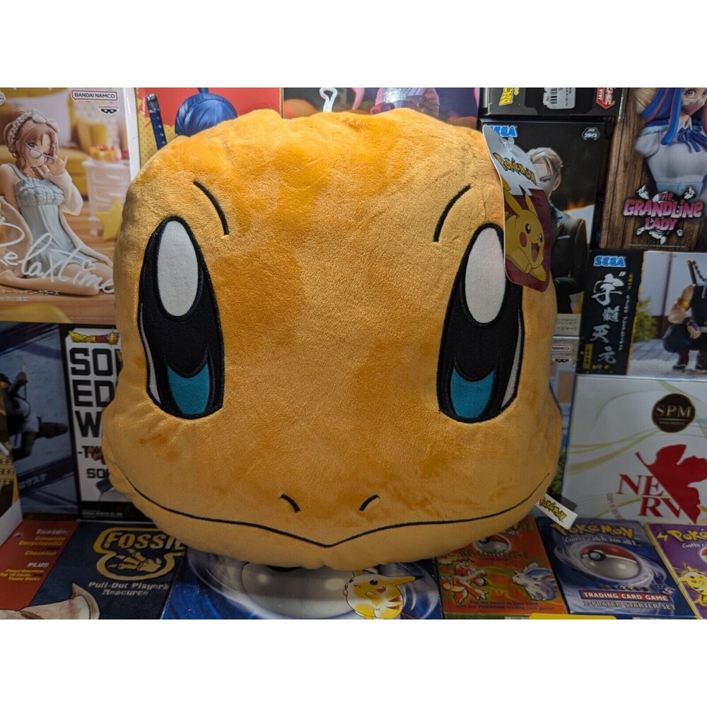 Pokemon Large Pillow Plush Charmander Face 14”x 15”